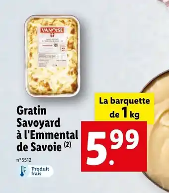 Lidl Gratin savoyard à l'emmental de savoie offre