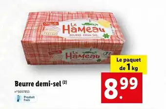 Lidl Beurre demi-sel offre