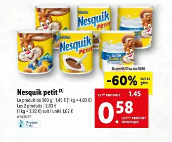Lidl Nesquik petit offre