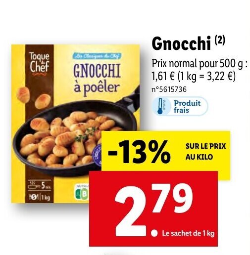 Promo Gnocchi chez Lidl