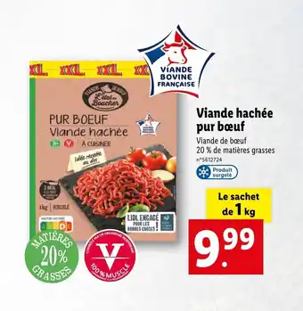 Lidl Viande hachée pur bœuf offre