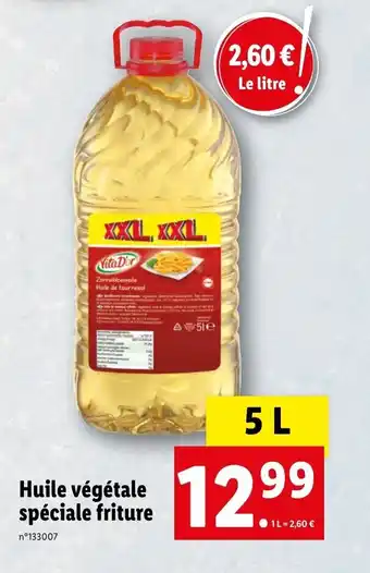 Lidl Huile végétale spéciale friture offre