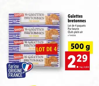 Lidl Galettes bretonnes offre