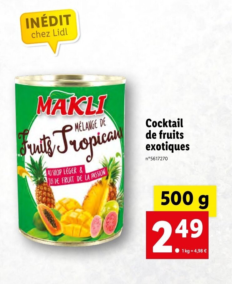 Promo Cocktail de fruits exotiques chez Lidl