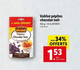Vahiné pépites chocolat noir