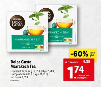 Lidl Dolce gusto marrakech tea offre