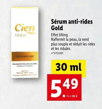 Sérum anti-rides gold