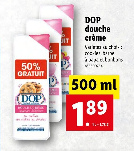 Promo Dop douche crème chez Lidl