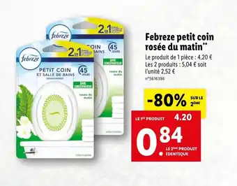 Febreze petit coin rosée du matin