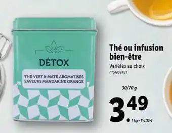 Lidl Thé ou infusion bien-être offre