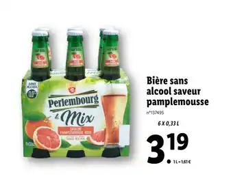 Lidl Bière sans alcool saveur pamplemousse offre