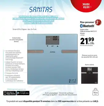 Lidl Pèse-personne offre