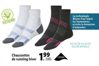 Lidl Chaussetets de running hiver offre