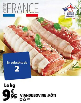 Auchan Viande bovine : rôti offre