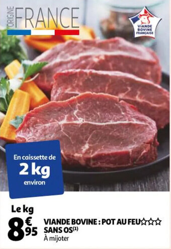 Auchan Viande bovine : pot au feu sans os offre
