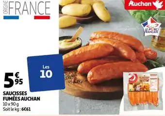 Auchan Saucisses fumées auchan offre