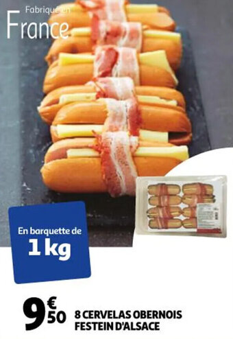 Auchan 8 cervelas obernois festein d'alsace offre