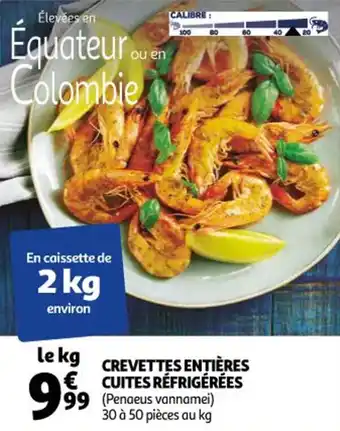 Auchan Crevetets entières cuites réfrigérées offre