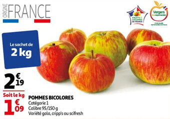 Auchan Pommes bicolores offre