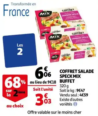 Coffret salade speck mix buffet