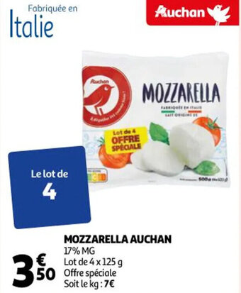 Auchan Mozzarella auchan offre