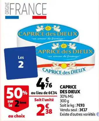 Auchan Caprice des dieux offre