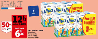 Auchan Lait viva de candia offre