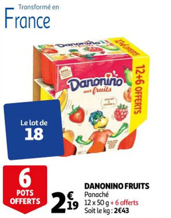 Auchan Danonino fruits offre