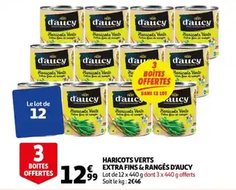 Auchan Haricots verts extra fins & rangés d'aucy offre