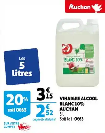 Auchan Vinaigre alcool blanc 10% auchan offre