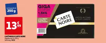 Auchan Café moulu carte noire offre