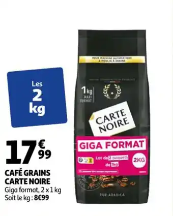 Auchan Café grains carte noire offre
