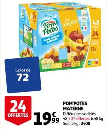 Auchan Pom'potes materne offre