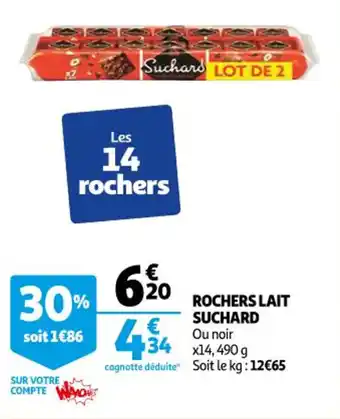Auchan Rochers lait suchard offre