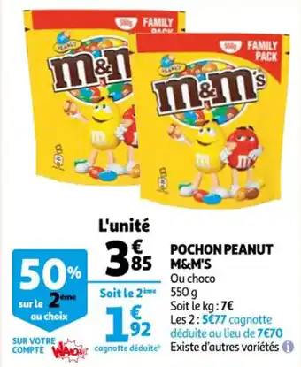 Auchan Pochon peanut M&M'S offre