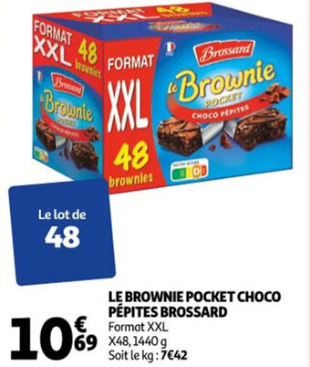 Auchan Le brownie pocket choco pêpites brossard offre