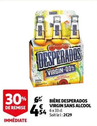 Auchan Bière desperados virgin sans alcool offre