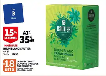 Auchan Rhum blanc isautier offre