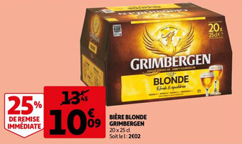 Auchan Bière blonde grimbergen offre