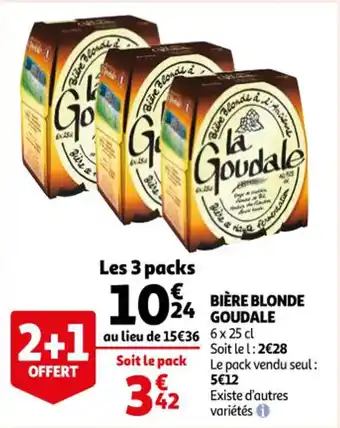 Auchan Bière blonde goudale offre