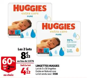 Auchan Lingettes huggies offre