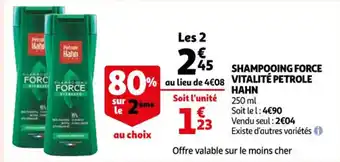 Auchan Shampooing force vitalité petrole hahn offre