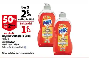 Auchan Liquide vaisselle mir offre