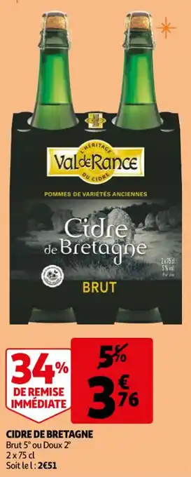 Auchan Cidre de bretagne offre