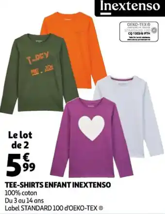 Auchan Tee-shirts enfant inextenso offre