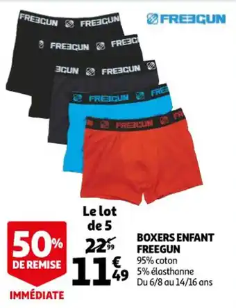 Auchan Boxers enfant freegun offre