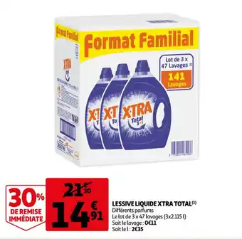 Auchan Lessive liquide xtra total offre