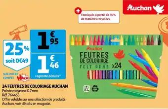 Auchan 24 feutres de coloriage auchan offre