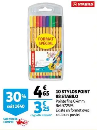 10 stylos point 88 stabilo