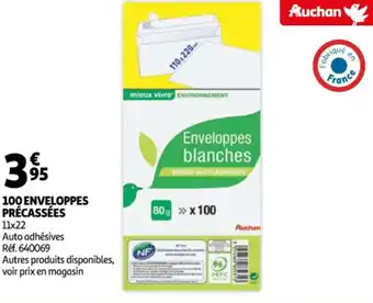 100 enveloppes précassées